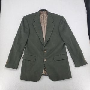 Ralph Lauren Polo University Camel Hair Blazer Jacket 42 R Olive Green